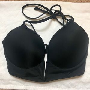 PINK VS Black Plunge Front Bikini Top S-DD